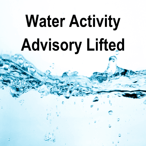 Water Activity Advisory Lifted