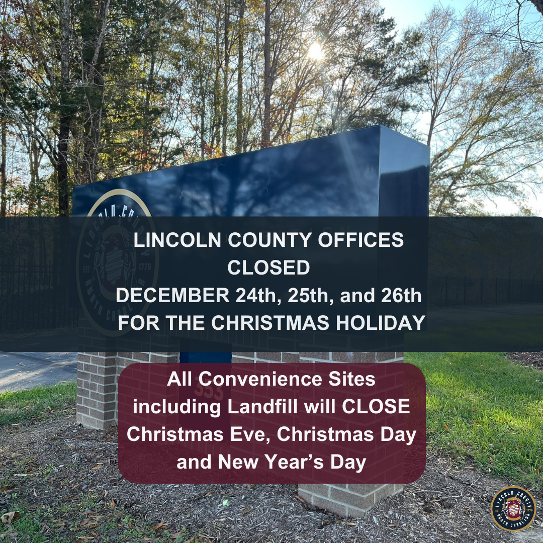 LINCOLN COUNTY OFFICES CLOSED Christmas Holiday (Instagram Post)